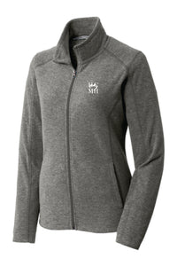 HCMH L235  Port Authority® Ladies Heather Microfleece Full-Zip Jacket Embroidered