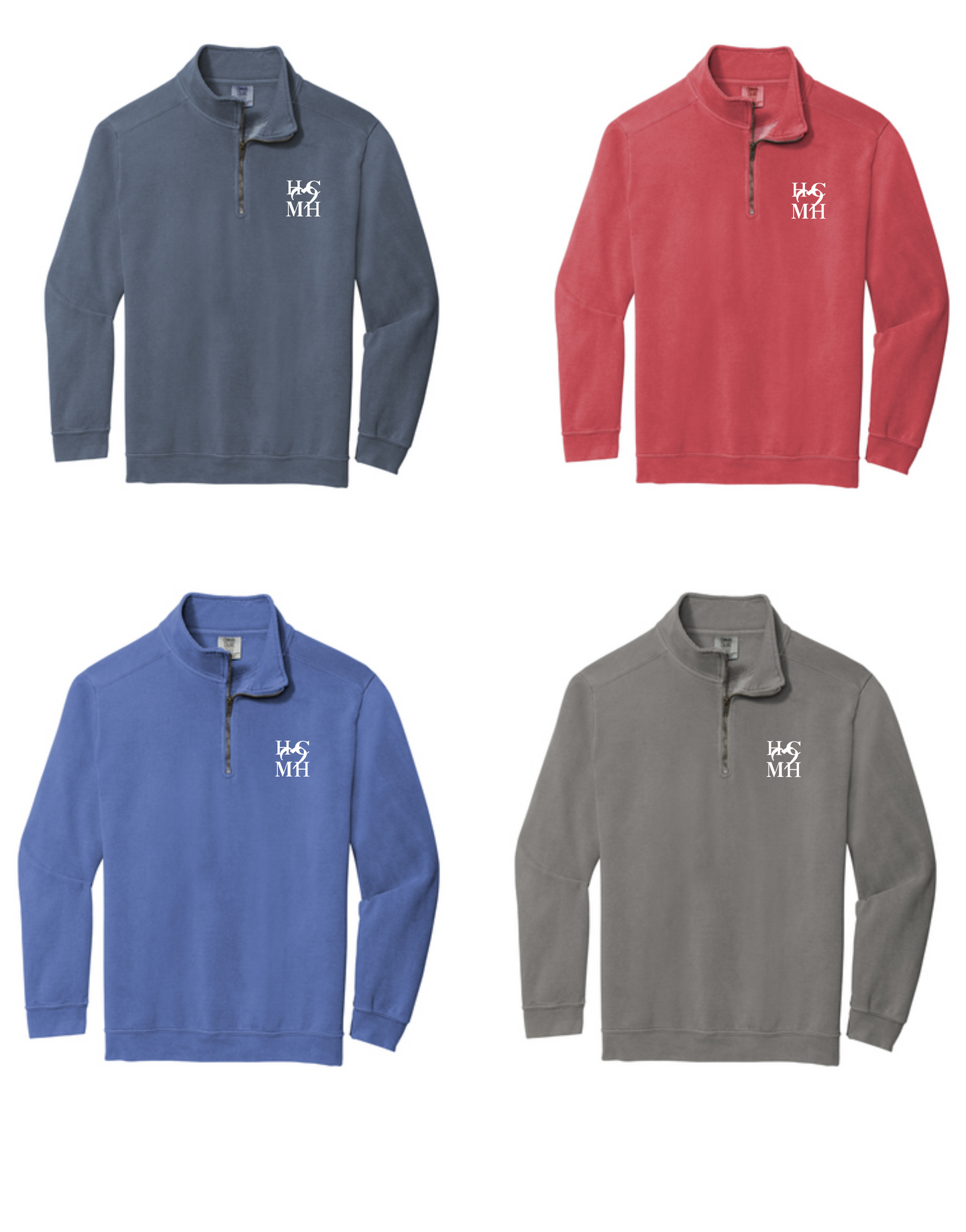 HCMH Comfort Colors 1/4 Zip Sweatshirt Embroidered 1580
