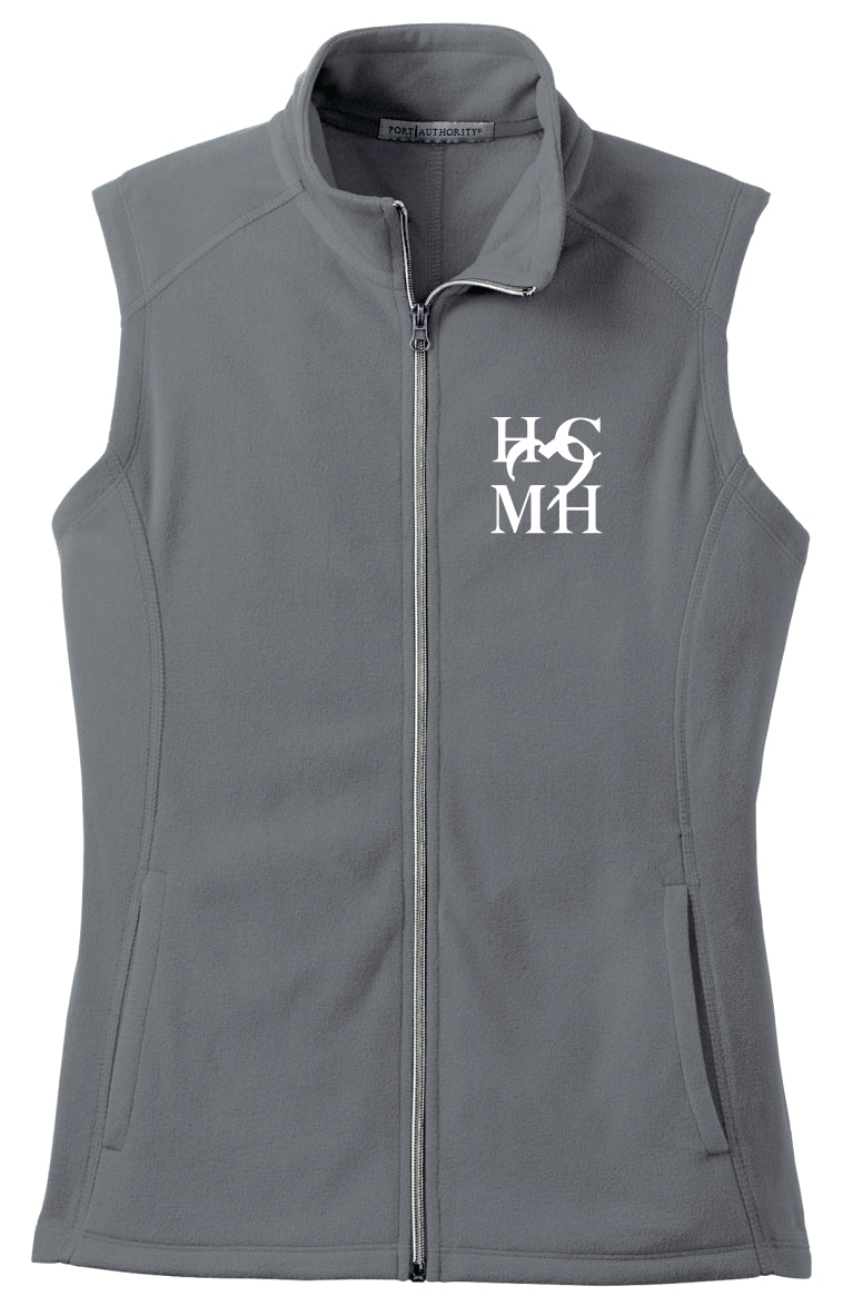HCMH L226  Port Authority® Women's Microfleece Vest Embroidered Pearl Grey